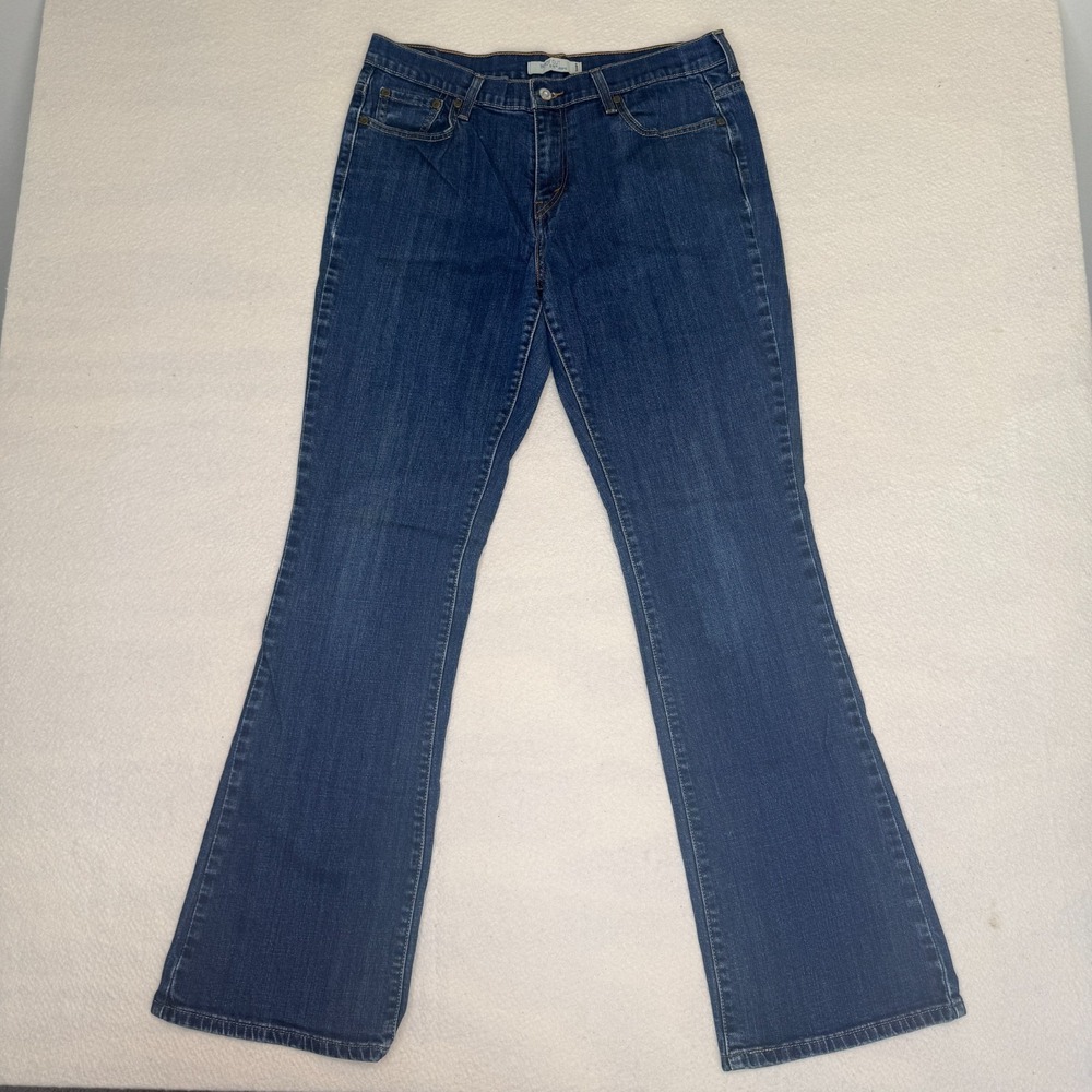 Levis 515 Bootcut Jeans Mid Rise Dark Wash 12 Long 12L 05217871134